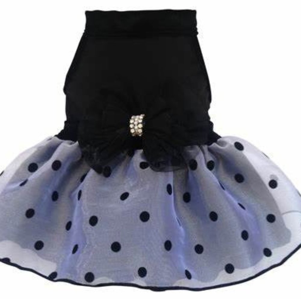 Black Polka Dot Dog Dress